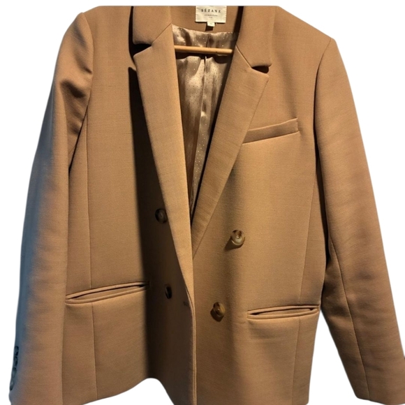 Sezane Christie Blazer Camel Size 36 US 4 - Picture 2 of 5